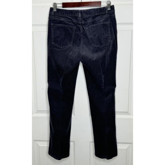 Talbots Pants Womens Sz 8P Five-Pocket Straight Leg Curvy Corduroy Charcoal Gray - Picture 2 of 4